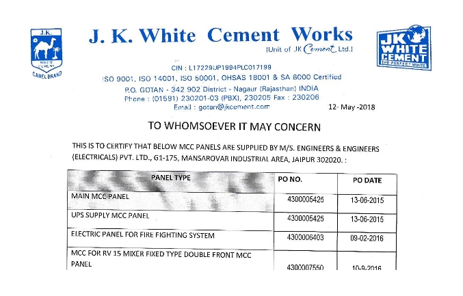 JK White Cement